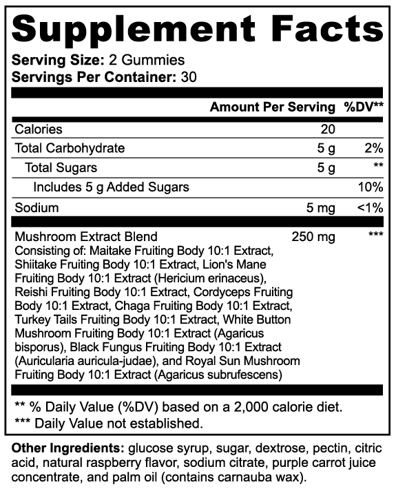 Mushroom Extract Complex Gummies by Project M