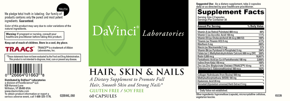 Hair, Skin, & Nails by DaVinci Labs