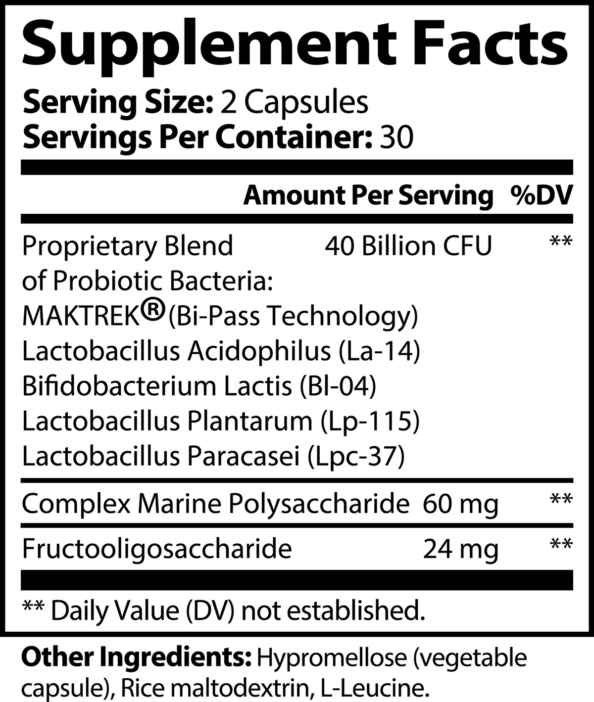 Probiotic 40 Billion w/ Prebiotics by Project M