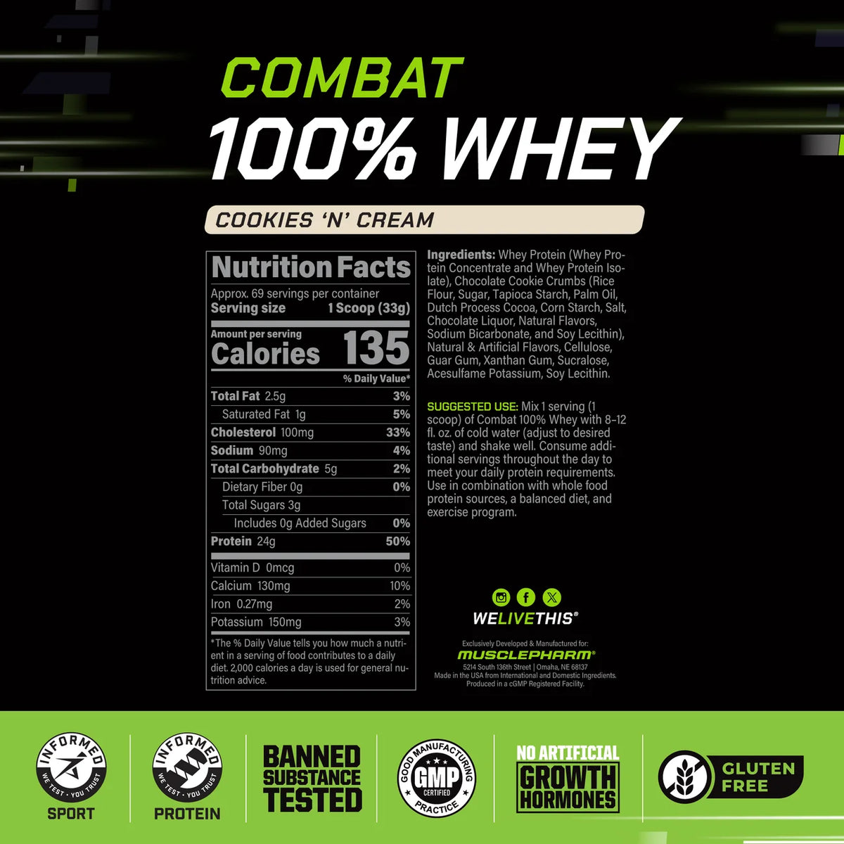 Combat 100% Whey Protein